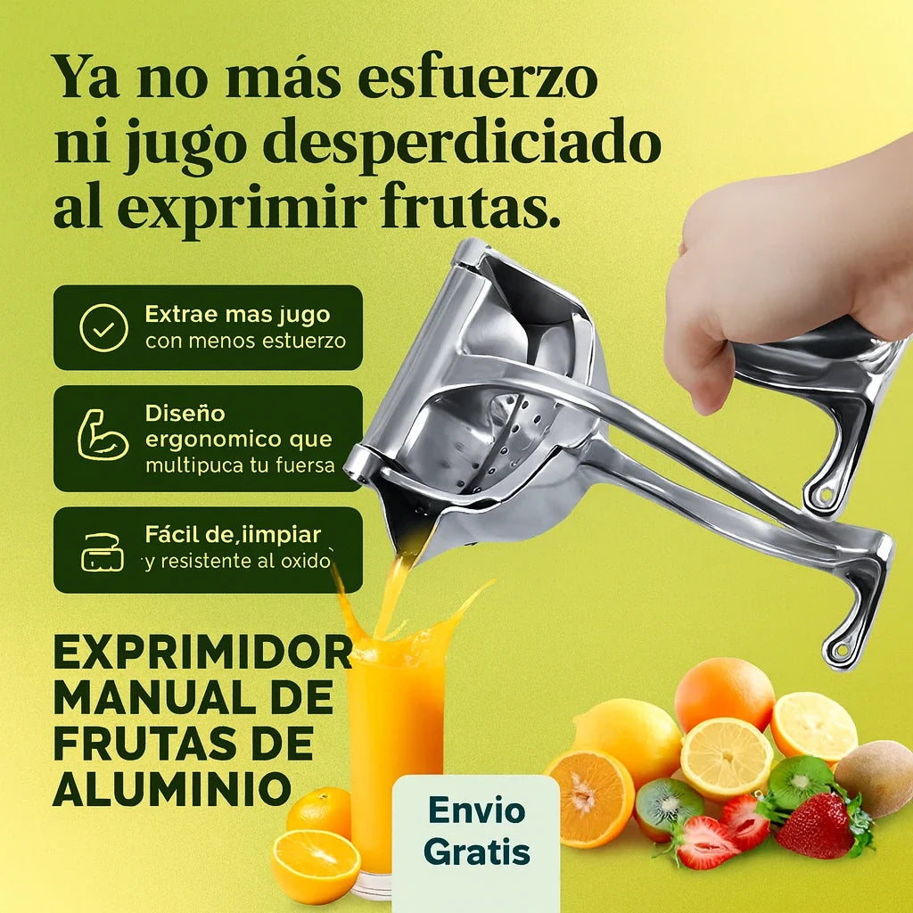 Exprimidor Manual de Frutas de Aluminio